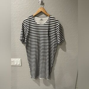 Civil Regime Striped “08” Zip Shirt Size Large‎